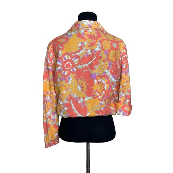 Ruby Rd. Pink orange purple crop buttoned jacket size 6P - Picture 2 of 11